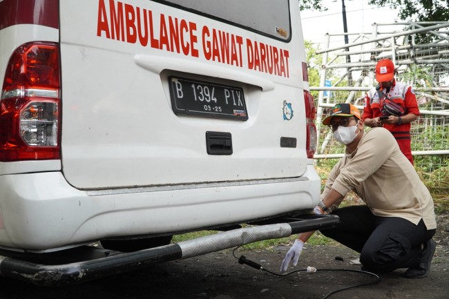 Sudin Lingkungan Hidup Jakpus dan PMI DKI Jakarta Sukses Gelar Uji Emisi, 114 Kendaraan Lulus