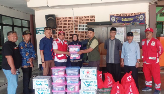PMI Jaktim Salurkan Bantuan Bagi Penyintas Kebakaran Lubang Buaya