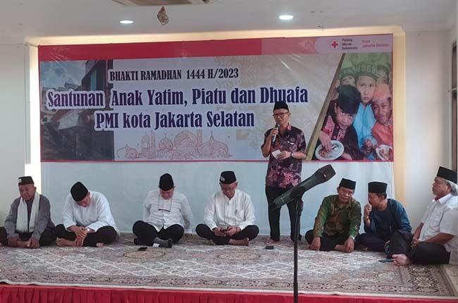 Bakti Ramadhan 1444 H, PMI Jaksel Berikan Santunan Kepada Anak Yatim Piatu dan Dhuafa
