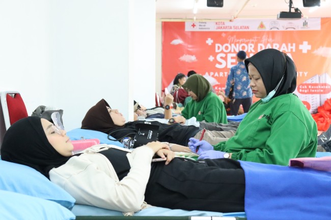 Memperingati Hari Donor Darah Sedunia, Apartemen Kalibata Bersama Pmi Targetkan 530 Pendonor