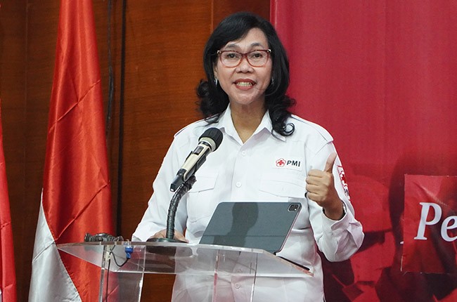 dr. Linda Lukitari Waseso Buka Mukerprov PMI DKI Jakarta Tahun 2023