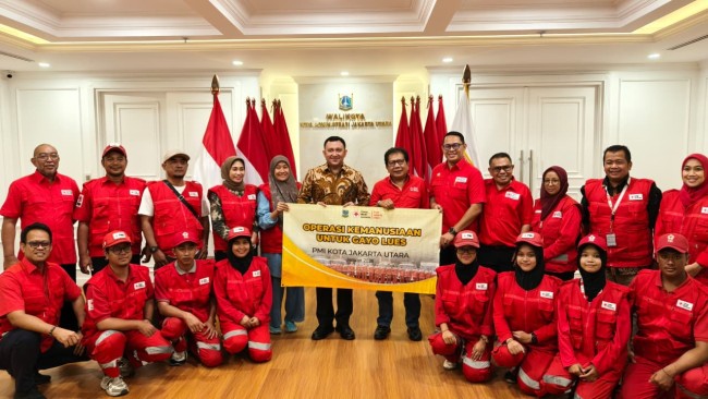 Wali Kota Jakarta Utara Lepas Operasi Kemanusiaan Relawan PMI Jakarta Utara untuk Gayo Lues