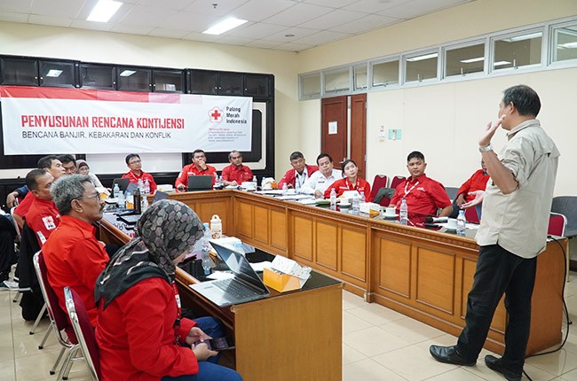 PMI DKI Jakarta Gelar Penyusunan Rencana Kontijensi Bencana Banjir, Kebakaran dan Konflik