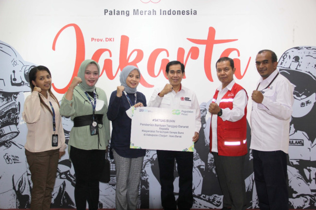 Respon Gempa Cianjur, PT. Pegadaian Persero Kirim Bantuan Melalui PMI DKI Jakarta