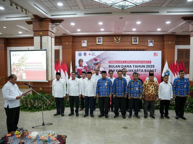 Wali Kota Jakarta Barat Kukuhkan Panitia Bulan Dana PMI 2025, Target Rp. 7,2 Miliar