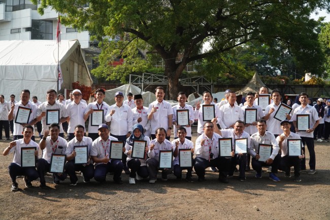 Pemenang Lomba HUT PMI Ke-79 Diberikan Hadiah Saat Apel
