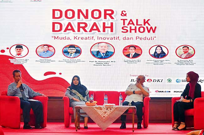 Donor Darah & Talkshow IKA FIS UNJ & PDDI Kota Jakarta Timur