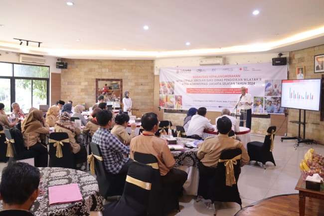 PMI Jaksel Bersama Sudin Pendidikan Wilayah II Gelar Sosialisasi Kepalangmerahan Bagi 60 Kepala Sekolah