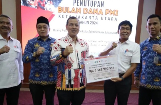 Pemkot Jakut Menutup Kegiatan Bulan Dana PMI Tingkat Kota Jakarta Utara