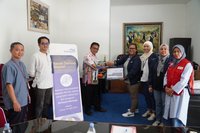 PMI DKI Jakarta Terima Bantuan Kemanusiaan Dari PT. Interport Mandiri Utama