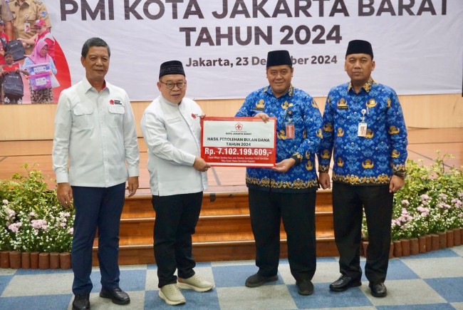 Penutupan Bulan Dana PMI Jakbar 2024, Hasilkan Rp. 7,1 Miliar, Melampaui Target