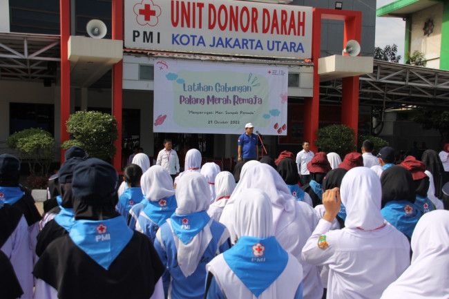 Peringati Sumpah Pemuda, PMI Jakut Gelar Latgab PMR se Jakarta Utara