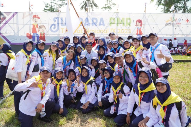 Hadiri Pembukaan Jumbara PMR IX Bersama Jusuf Kalla, Rustam Berpesan Kepada Adik-Adik Untuk Mengimplementasikan Tri Bakti PMR