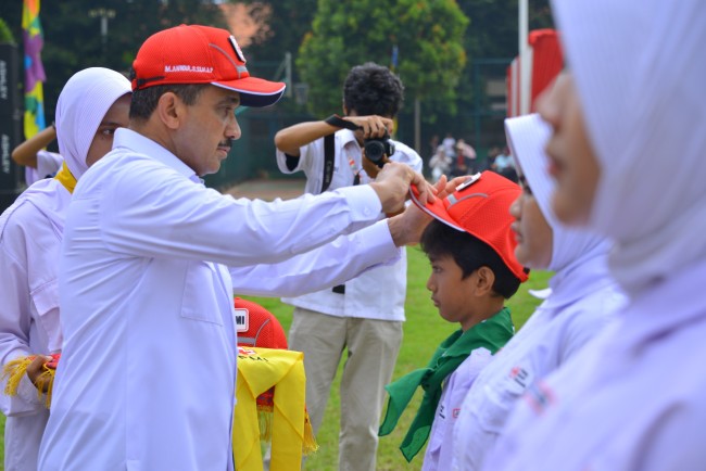 Pelantikan PMR Se Jaksel, M. Anwar: Remaja Perlu Diperdayakan Untuk Mengerti Bencana dan Masalah Sosial