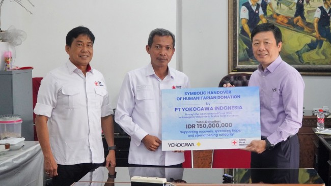 PT Yokogawa Indonesia Salurkan Donasi Rp150 Juta melalui PMI DKI Jakarta untuk Aceh dan Sumatera