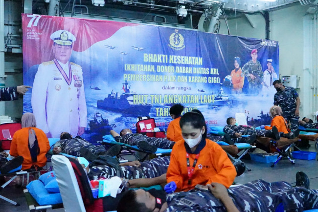 Sambut HUT Ke-77, TNI AL Gelar Bhakti Kesehatan Serentak