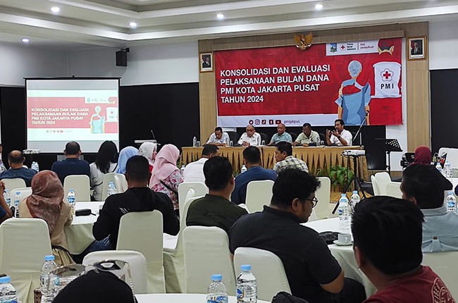 Bulan Dana  PMI Kota Jakarta Pusat Tahun 2024 Tembus 5 Miliar