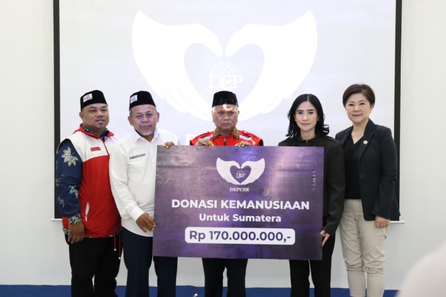 Peduli Sumatera, PT. Duta Elok Persada Salurkan 170 Juta Melalui PMI Kota Jakarta Selatan
