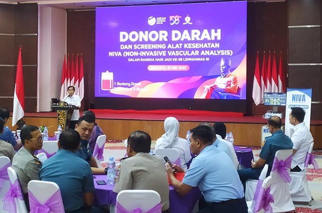 Peringati HUT ke 58 Lemhanas Gandeng PMI DKI Jakarta Gelar Donor Darah