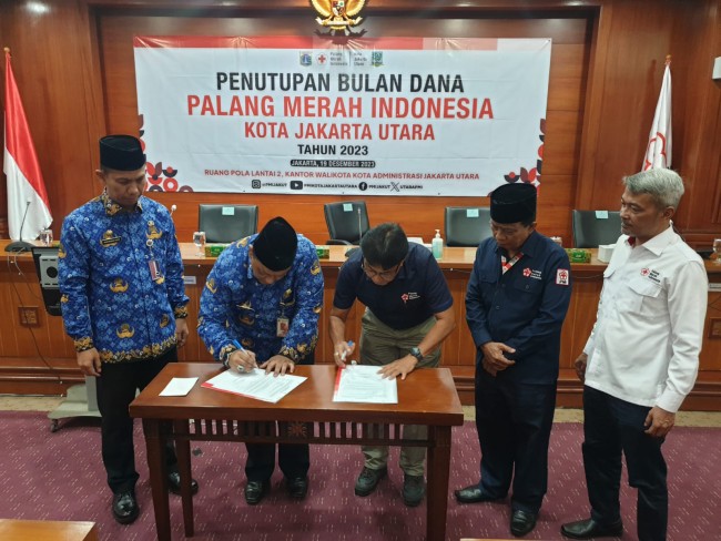 Walikota Jakut Resmi Menutup Bulan Dana PMI Tahun 2023